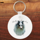 Shetland Sheepdog (merle) Moeder 2 Sleutelhanger (Achterkant)