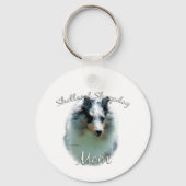 Shetland Sheepdog (merle) Moeder 2 Sleutelhanger (Achterkant)