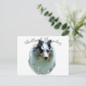 Shetland Sheepdog (merle) Papa 2 Briefkaart (Staand voorkant)