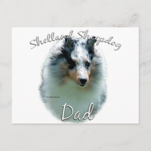 Shetland Sheepdog (merle) Papa 2 Briefkaart (Voorkant)