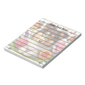 Shetland Sheepdog met bloemen en vlinders Notitieblok (Linkerzijde)