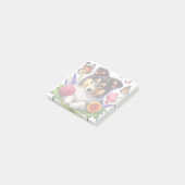 Shetland Sheepdog met bloemen en vlinders Post-it® Notes (Schuin)