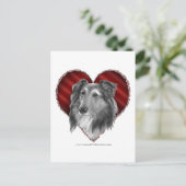 Shetland Sheepdog met hart Briefkaart (Staand voorkant)