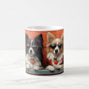 Shetland Sheepdog met Hart Rozen Valentijnsdag Koffiemok