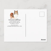Shetland Sheepdog Moving Announcement Briefkaart (Achterkant)