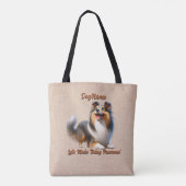 Shetland Sheepdog - Naam hond toevoegen, tekst wij Tote Bag (Achterkant)