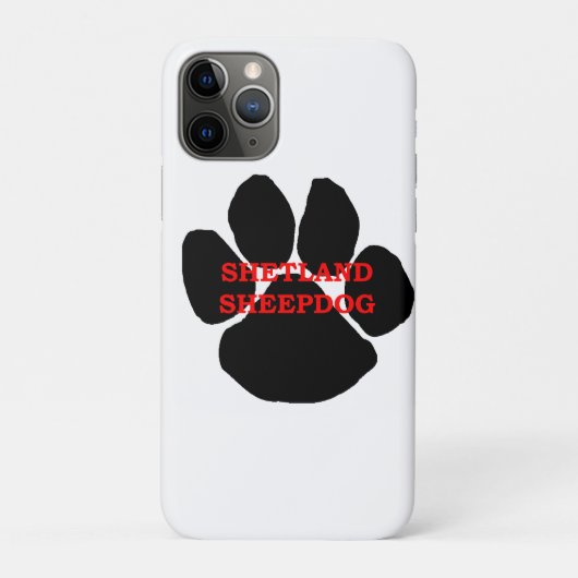 Shetland Sheepdog Naam Poot Case-Mate iPhone Case (Achterkant)