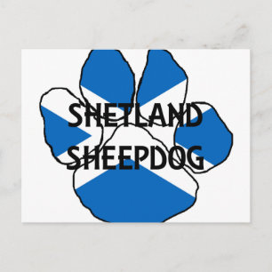 shetland sheepdog name Scotland flag paw.png Briefkaart