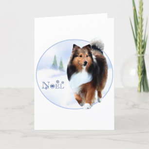 Shetland Sheepdog Noel Feestdagen Kaart
