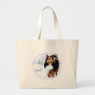 Shetland Sheepdog Noel Grote Tote Bag