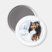 Shetland Sheepdog Noel - Magneet (Voorkant / Achterkant)