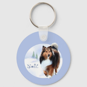 Shetland Sheepdog Noel Sleutelhanger