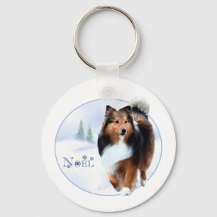 Shetland Sheepdog Noel Sleutelhanger