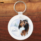 Shetland Sheepdog Noel Sleutelhanger (Voorkant)
