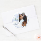 Shetland Sheepdog Noel Sticker (Envelop)