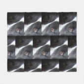 Shetland Sheepdog Ogen Fleece Deken (Voorkant (Horizontaal))