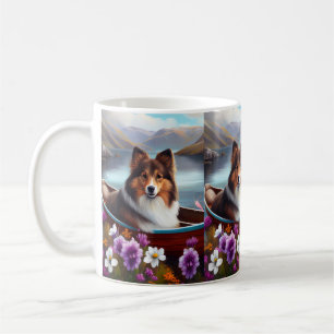 Shetland Sheepdog op een peddel: een Schilderachti Koffiemok