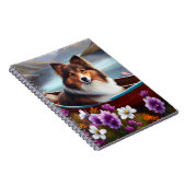 Shetland Sheepdog op een peddel: een Schilderachti Notitieboek (Rechterzijde)