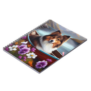 Shetland Sheepdog op een peddel: een Schilderachti Notitieboek