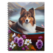 Shetland Sheepdog op een peddel: een Schilderachti Notitieboek (Voorkant)