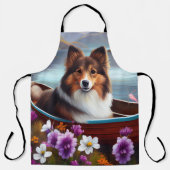 Shetland Sheepdog op een peddel: een Schilderachti Schort (Voorkant)