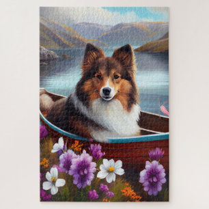 Shetland Sheepdog op een Peddel: Een Schitterend A Legpuzzel