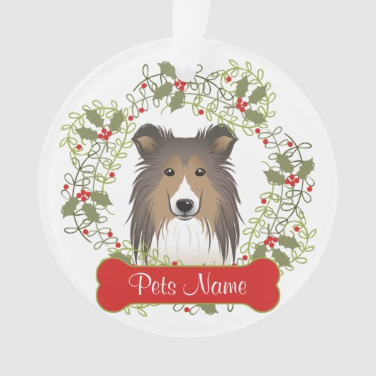 Shetland Sheepdog Ornament (voorkant)