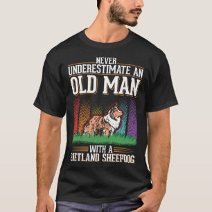 Shetland Sheepdog Oud Man Miniatuur Collie Sheltie T-shirt