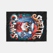 Shetland Sheepdog Owner Costume Sheltie Claws Chri Fleece Deken (Voorkant (Horizontaal))