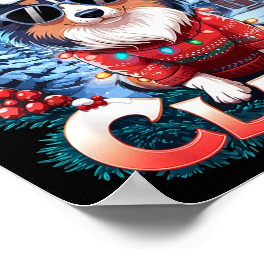 Shetland Sheepdog Owner Costume Sheltie Claws Chri Poster (Hoek)