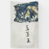 Shetland Sheepdog Painting Custom Banner (Verticaal)