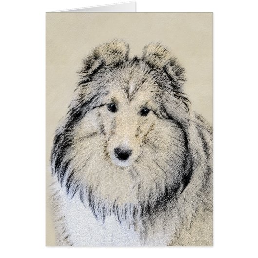 Shetland Sheepdog Painting - Cute Original Dog Art (Voorkant)