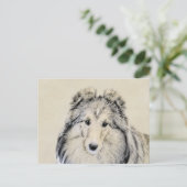 Shetland Sheepdog Painting - Cute Original Dog Art Briefkaart (Staand voorkant)