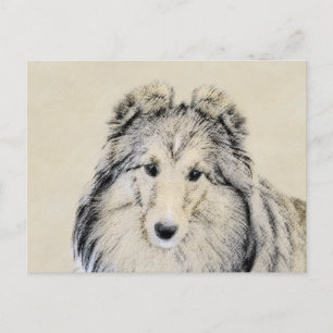 Shetland Sheepdog Painting - Cute Original Dog Art Briefkaart