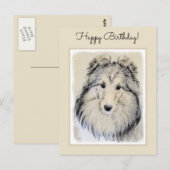 Shetland Sheepdog Painting - Cute Original Dog Art Briefkaart (Voorkant / Achterkant)