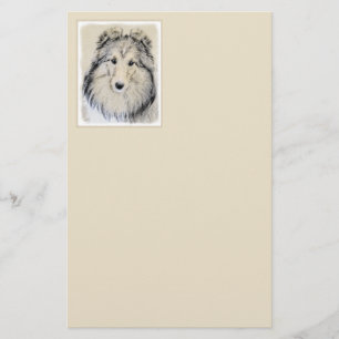 Shetland Sheepdog Painting - Cute Original Dog Art Briefpapier