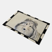 Shetland Sheepdog Painting - Cute Original Dog Art Deurmat (Schuin)