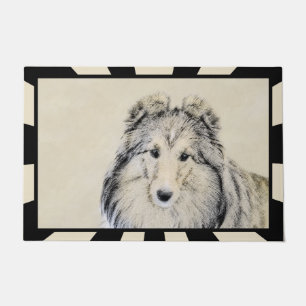 Shetland Sheepdog Painting - Cute Original Dog Art Deurmat