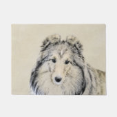 Shetland Sheepdog Painting - Cute Original Dog Art Deurmat (Voorkant)