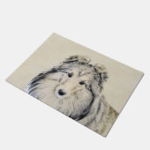 Shetland Sheepdog Painting - Cute Original Dog Art Deurmat (Schuin)