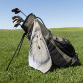 Shetland Sheepdog Painting - Cute Original Dog Art Golfhanddoek (Groen)