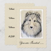 Shetland Sheepdog Painting - Cute Original Dog Art Kaart (Voorkant / Achterkant)