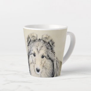 Shetland Sheepdog Painting - Cute Original Dog Art Latte Mok