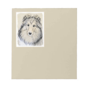 Shetland Sheepdog Painting - Cute Original Dog Art Notitieblok