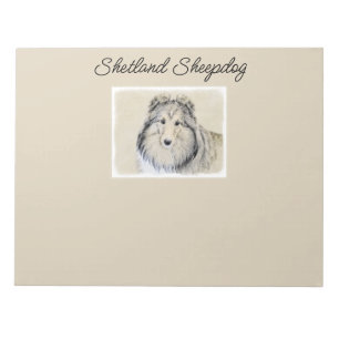 Shetland Sheepdog Painting - Cute Original Dog Art Notitieblok