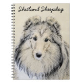 Shetland Sheepdog Painting - Cute Original Dog Art Notitieboek (Voorkant)