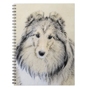 Shetland Sheepdog Painting - Cute Original Dog Art Notitieboek
