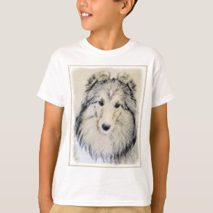Shetland Sheepdog Painting - Cute Original Dog Art T-shirt