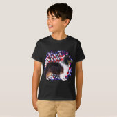 Shetland Sheepdog Patriot T-shirt (Voorkant volledig)