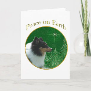 Shetland Sheepdog Peace Feestdagen Kaart